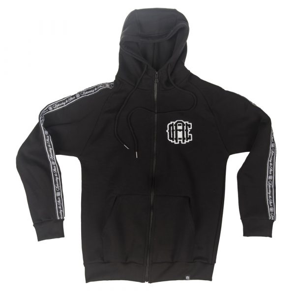 ”AHC” Black Zipped Hoodie - Athens Hardcore