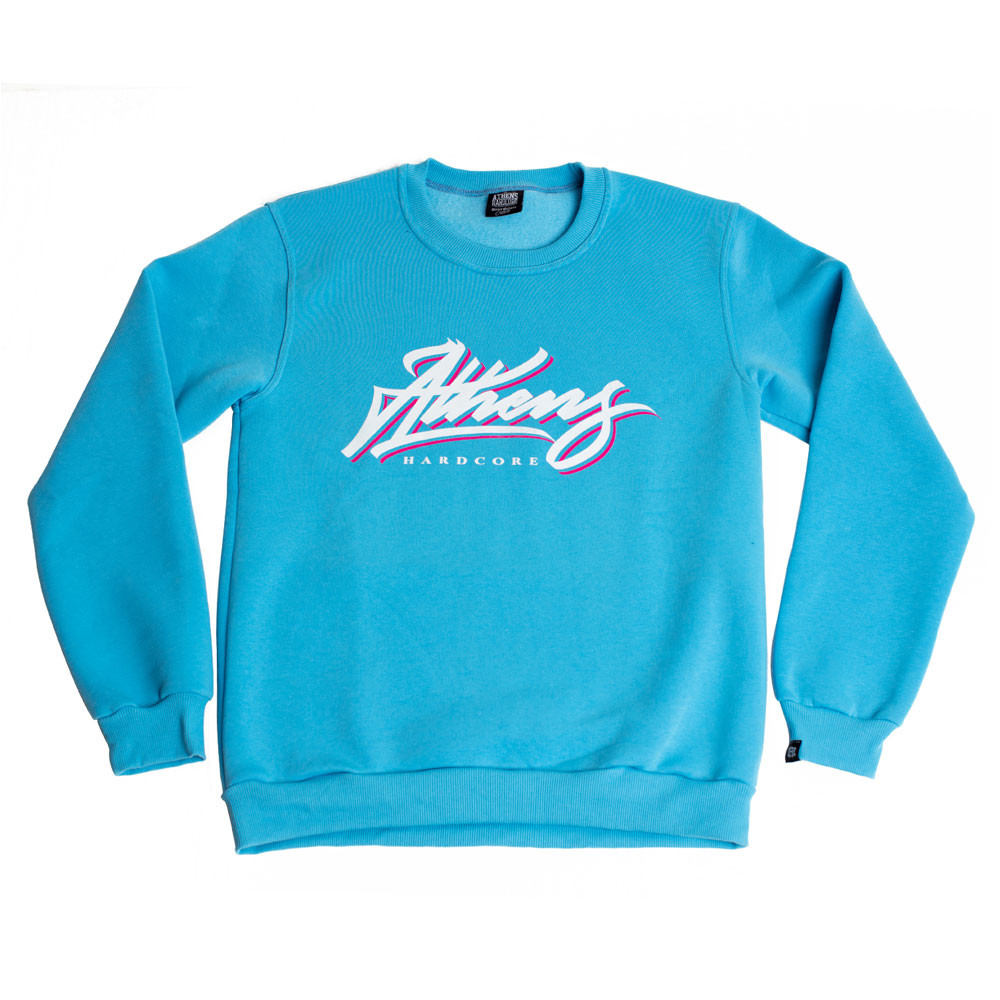 "Miami Vice" Light Blue Crewneck - Athens Hardcore